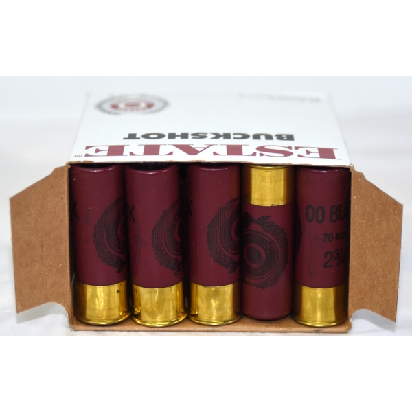 25 Rounds Estate Buckshot 12 Gauge 2 3/4 9 Pellets 00 Shot Ammunition 