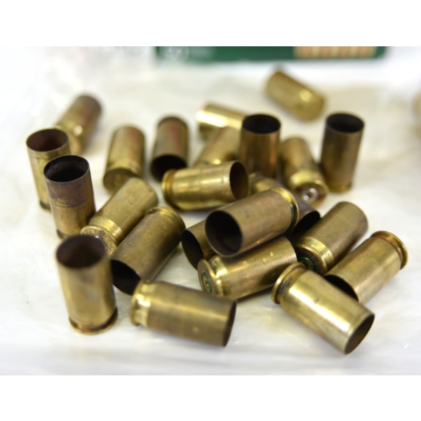 Box Lot 45cal. Shot Brass & Ammunition