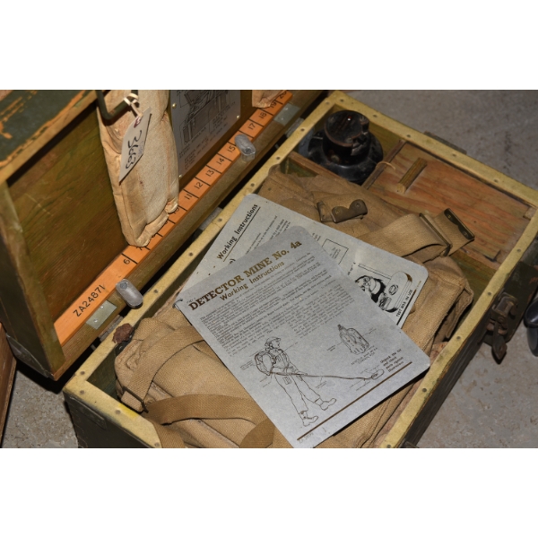 WWII Mine Detector In Crate With Manual & Other Items - Local Pickup