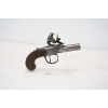 Image 2 : Antique John & William Calvert .48 Caliber Flintlock Pocket Pistol With Wood Case