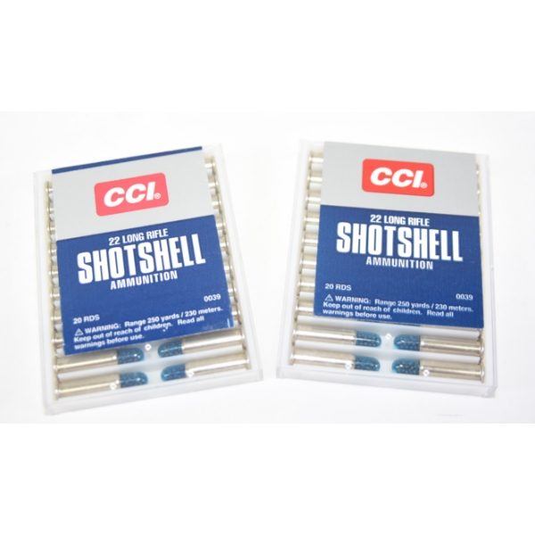 40 Rounds CCI .22 Long Rifle Shotshell Ammunition
