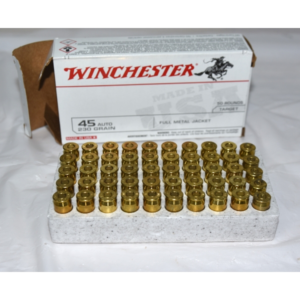 45 Rounds 5 Shots  Winchester 45 Auto 230 Grain Ammunition 