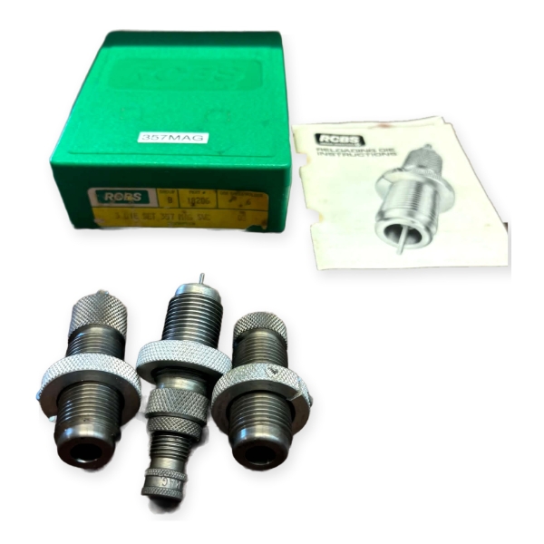 RCBS .357 Magnum 3-Die Set SWC with Box & Instructions