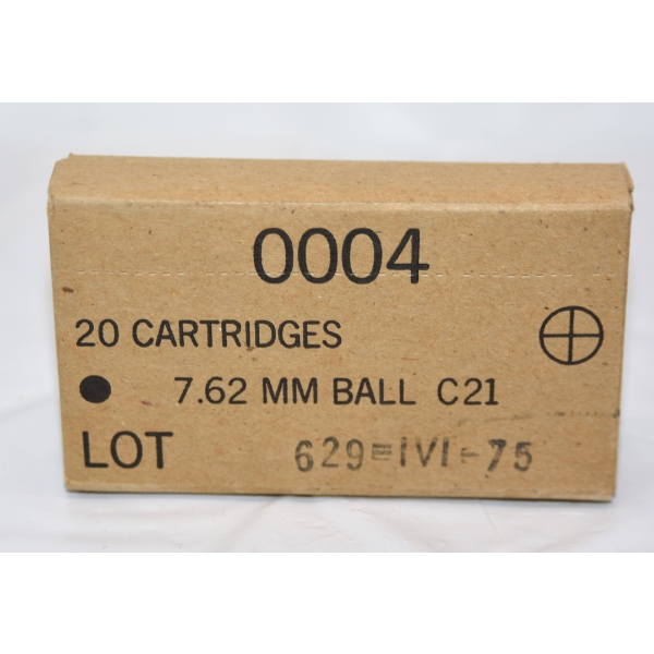 20 Rounds Unknown Brand 7.62mm Ball C21 Ammunition