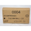 Image 1 : 20 Rounds Unknown Brand 7.62mm Ball C21 Ammunition