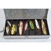 Image 3 : Vintage UMCO Model 10 Metal Tackle Box w/ Spoon Lures Krocodile Johnson Fishing Lot