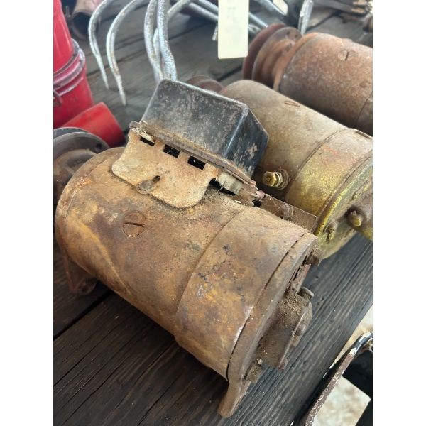 Vintage Tractor DC Generators, One with Voltage Regulator