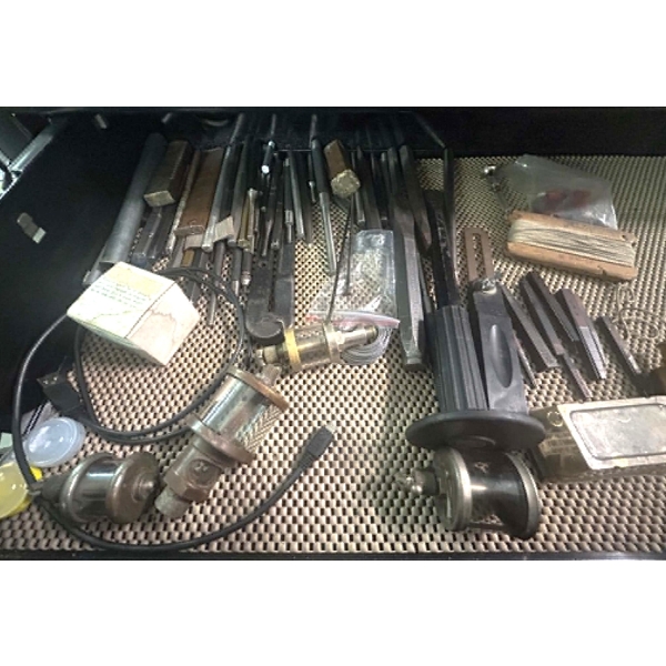 Assorted Machinist Tools, Punches, Layout Tools, Steel Stock & Shop Accessories