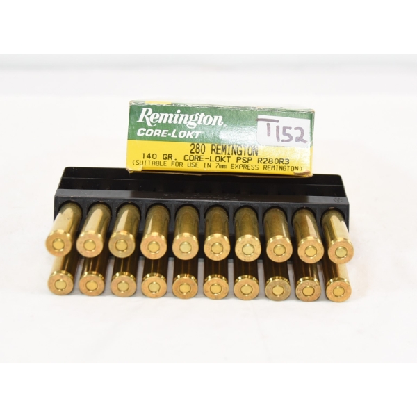 20 Rounds Remington 280 Remington 140gr P.S.P. Factory Ammunition