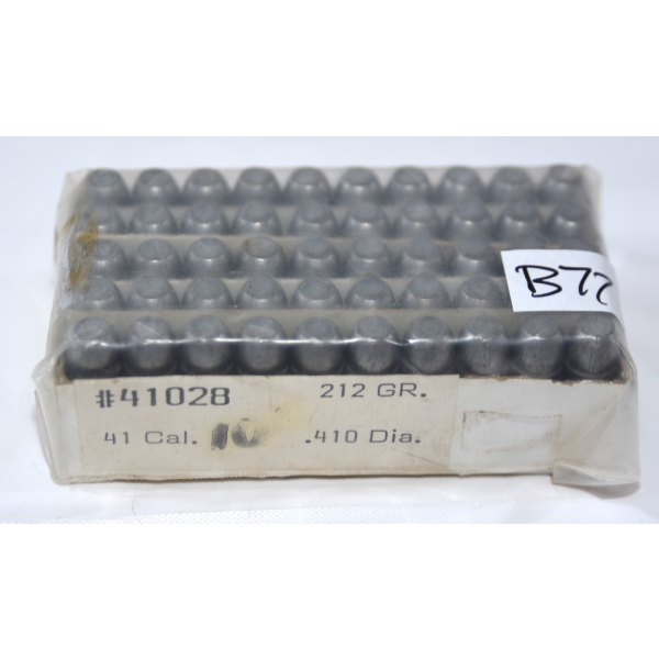 100 Pieces .410 41cal 212gr Lead Keith Style Bullet
