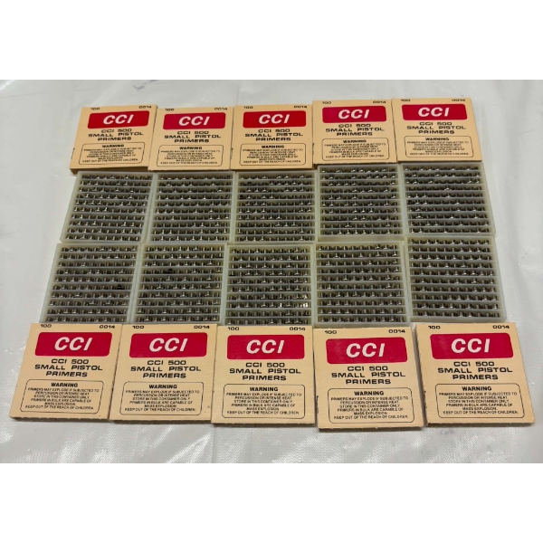 1000 Pieces CCI 500 Small Pistol Primers 