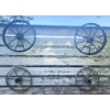 Image 1 : 4 Vintage Metal Spoked Implement Wheels