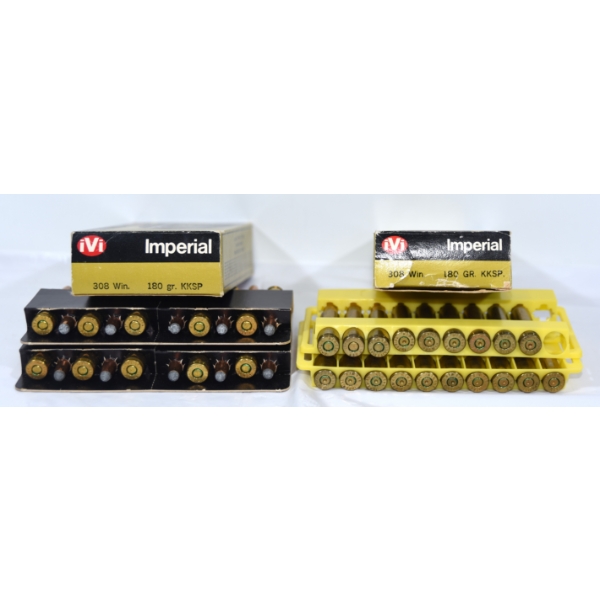 23 Rounds Imperial 308 Win 180gr. Ammunition & 16 Pieces Shot Brass