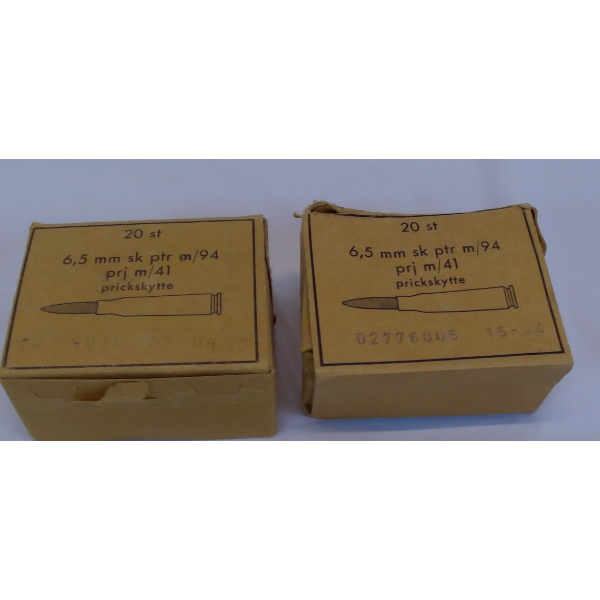 23 Rounds 6,5mm SK PTR m/94 Ammunition
