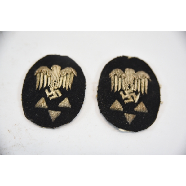 1 Pair German WW II Naval Sleeve Patch