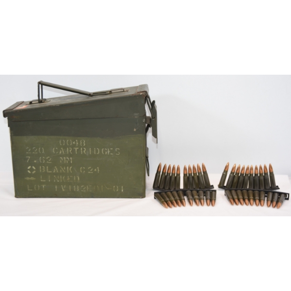 Box Lot 7.62 x 39 Caliber Ammunition & Ammunition Tin 