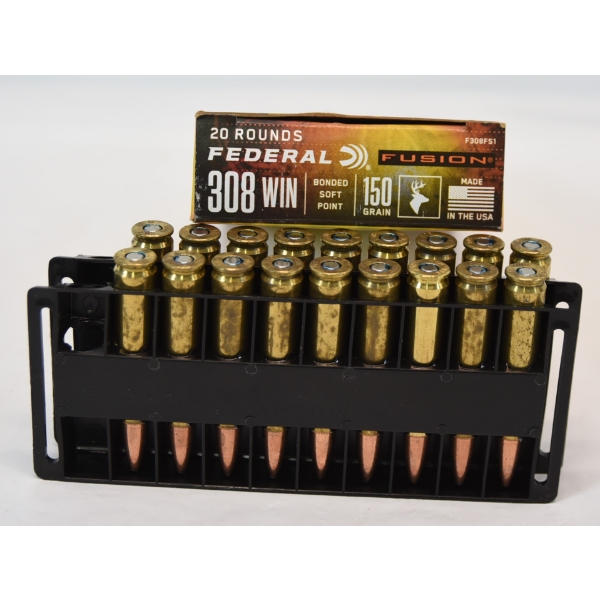 18 Rds. Federal Fusion 308 WIN 150gr Ammunition 