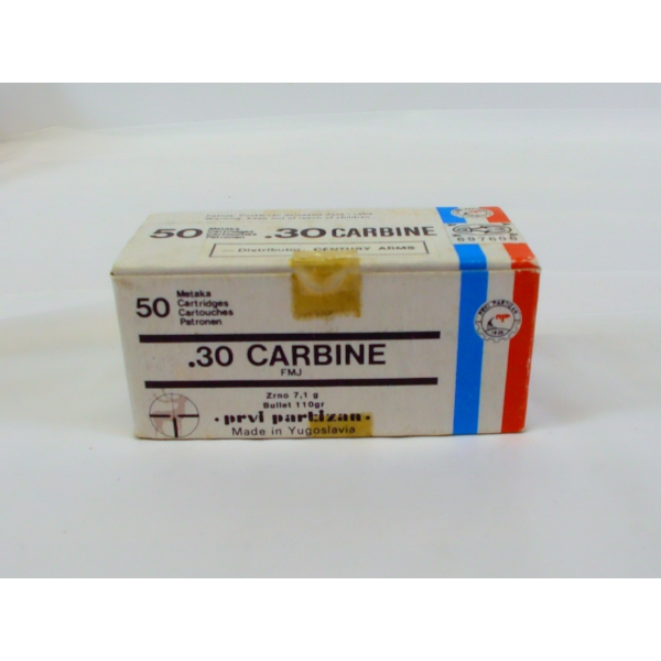 50 Rounds Metaka Cartridges .30 Carbine Ammunition 