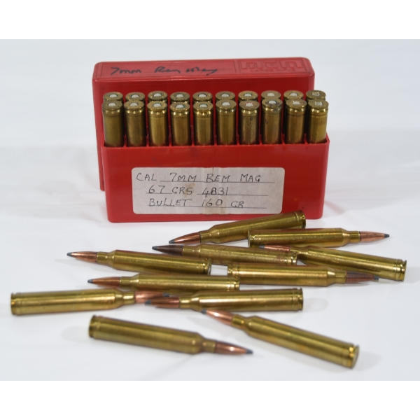 31 Rounds Assorted Brands 7mm Rem Mag Ammunition