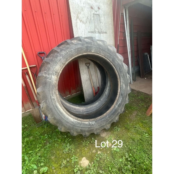 Pair of Seiberling Plow Grip Tractor Tires