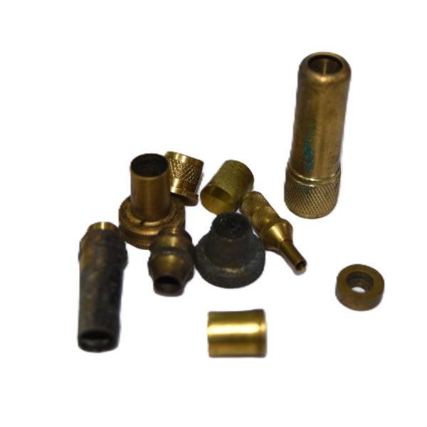 Assorted Brass Powder Flask Parts