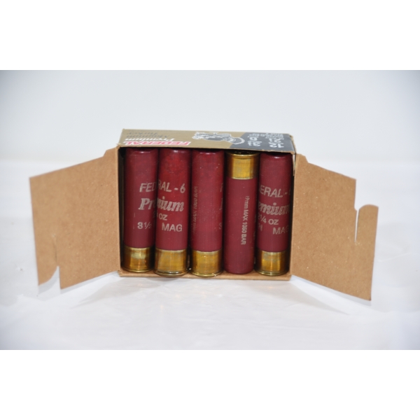 10 Rounds Federal Premium 12 Gauge 3 1/2" #6 Shot Ammunition