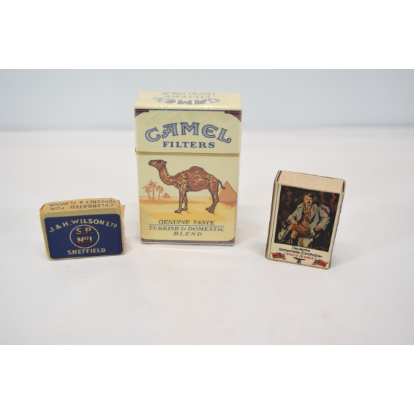 Vintage Camel Cigarettes, Matches & Snuff