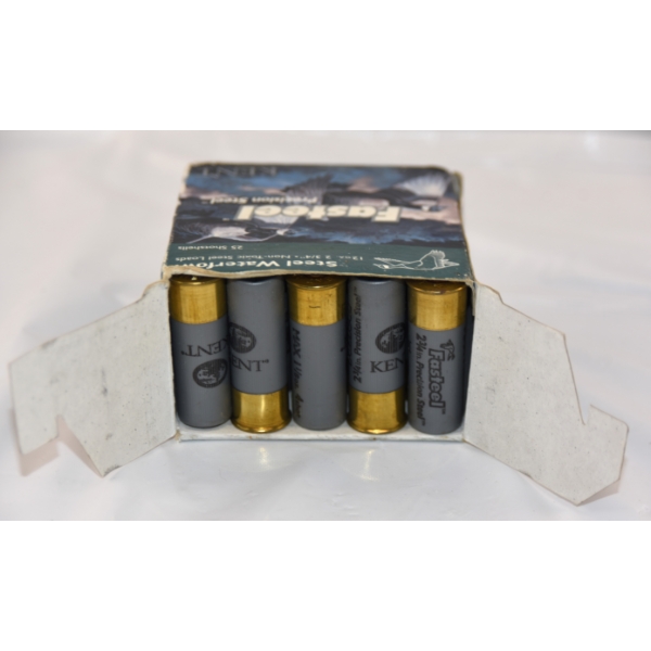 25 Rounds Kent Fasteel 12 Gauge 2 3/4 #4 Shot Ammunition