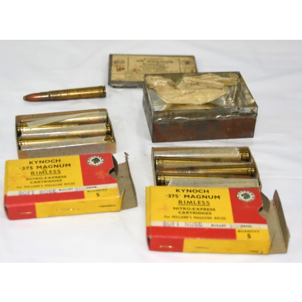 11 Kynoch .375 Magnum Rimless 300 Grain Bullets 
