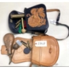 Image 1 : Box Lot Black Powder Reloading Items In Leather Bags