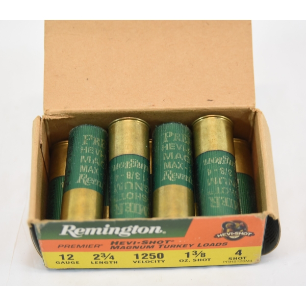 9 Rounds Remington Hevi-Shot 12 Gauge 2 3/4" #4 Shot Ammunition