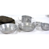 Image 7 :  A Stainless Canteen Frying Pan With A Green Nylon Cover