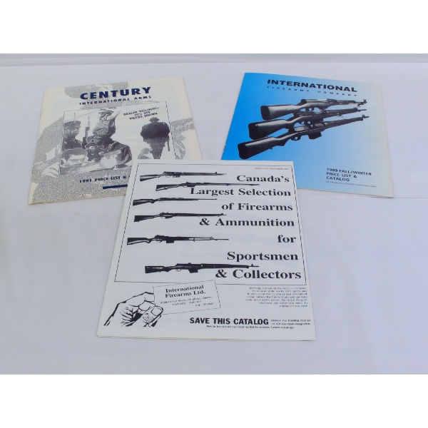3 Rare Canadian Century & International Catalogs 1986, 1989, 1991 Hundreds of Military Rifles 