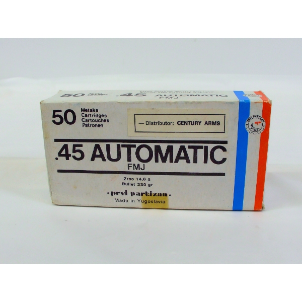 50 Rounds Metaka Cartridges .45 Automatic Ammunition 