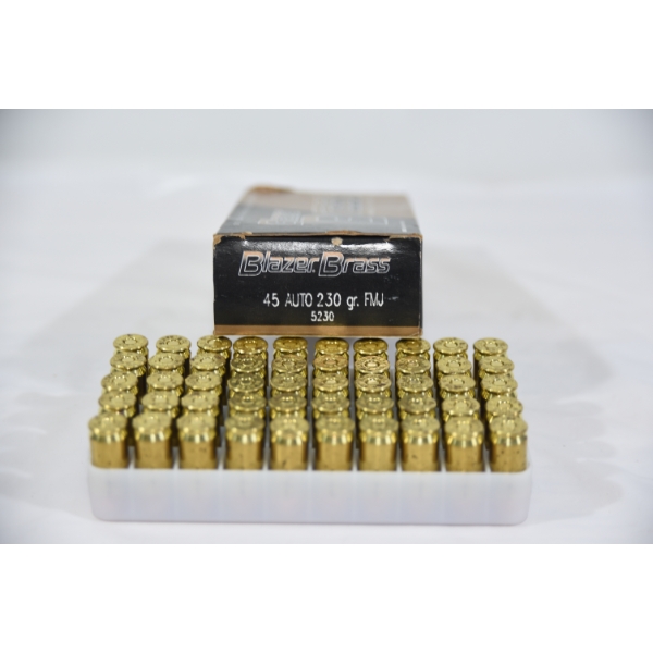 50 Rounds Blazer 45 Auto 230gr FMJ Ammunition 