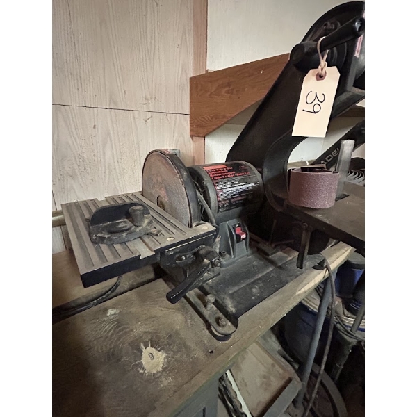 Craftsman 2" x 42" Belt / 8" Disc Sander/Grinder – 1 HP, w/ Tilting Table, Miter Gauge & Spare Belts