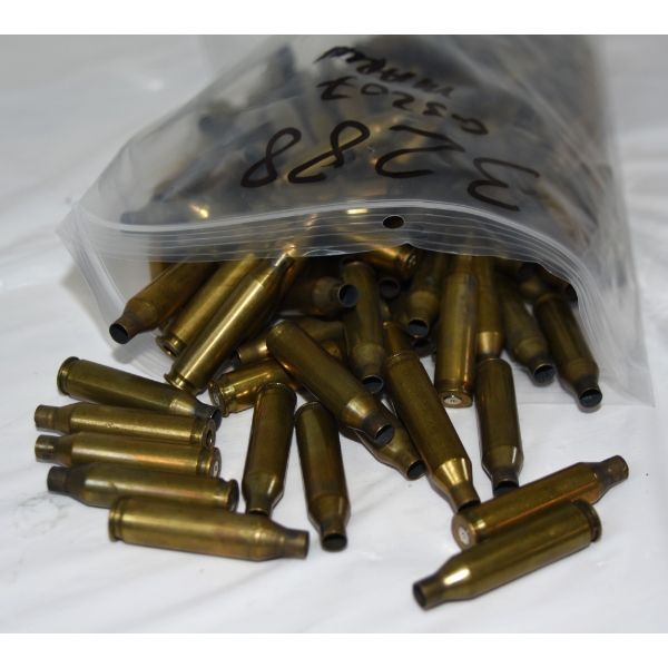 1.2KG Bag Of Assorted Brands .243 Caliber Shot & Unprimed Brass