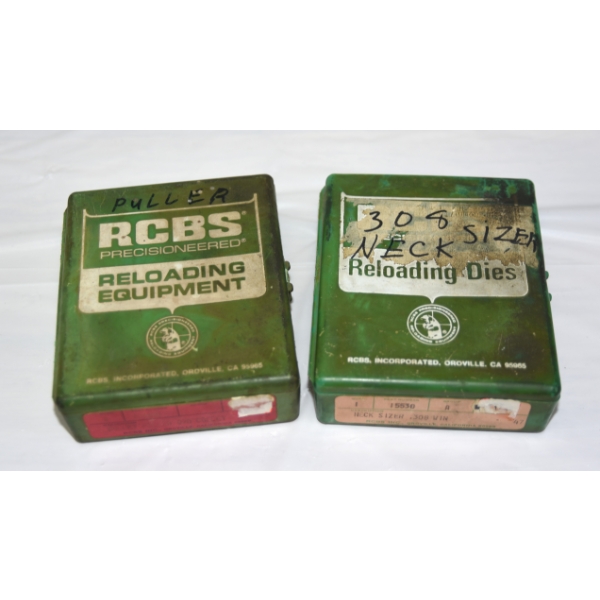 Box Lot RCBS Reloading Related Items For .308 Win & Bullet Puller 22 & 30 Caliber