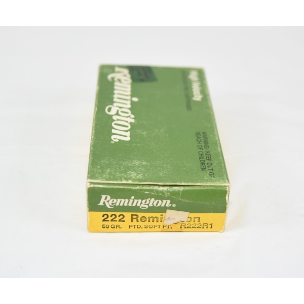 20 Rounds Remington 222 Rem Caliber 50 Grain SP Ammunition