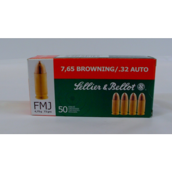 50 Rounds Sellier & Bellot .32 Auto Ammunition 