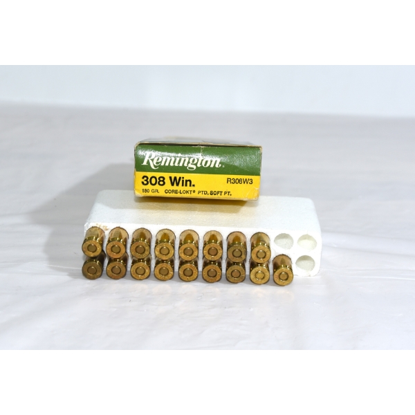 17 Rounds Remington 308 Win 180gr P.S.P. Factory Ammunition