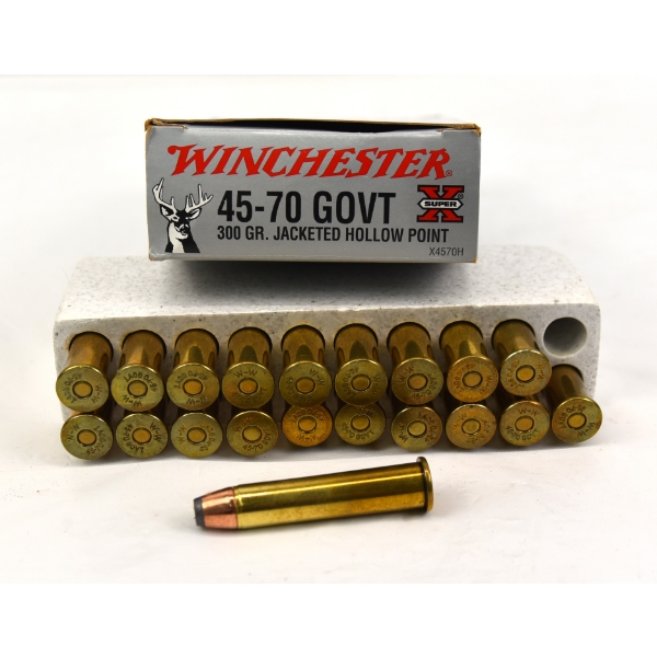 20 Rounds Winchester Super-X 45-70 GOVT 300gr JHP Ammunition 