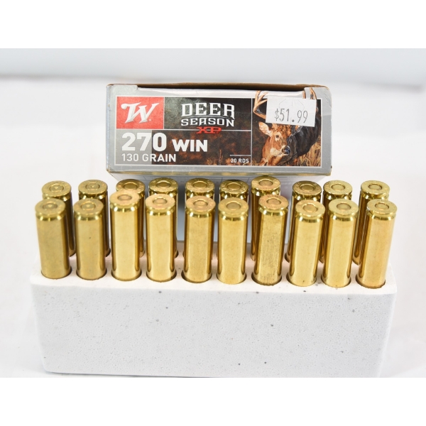 16 Rounds Winchester Deer Season XP 270 Win 130gr. Ammunition