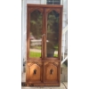 Image 1 : Traditional Wood Display Cabinet with Glass Doors 