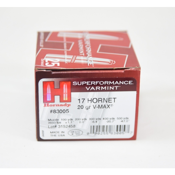 25 Rounds Hornady 17 Hornet 15.5gr NTX Ammunition
