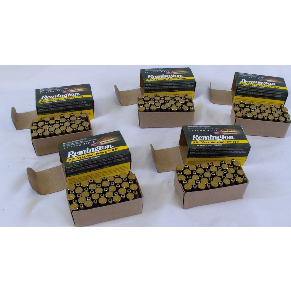250 Rounds Remington Yellow Jacket .22LR HP Ammunition 
