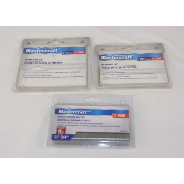 Mastercraft Brad Nail Sets & Narrow Crown Staples