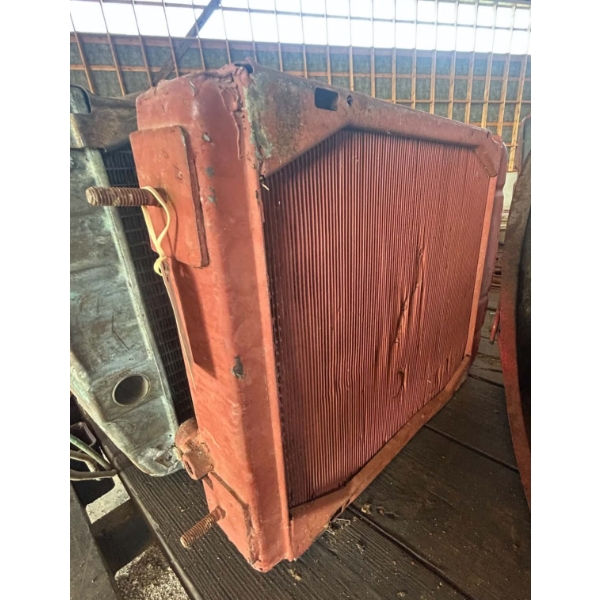 Vintage Red Tractor Radiator