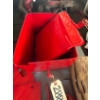 Image 3 : Restored Red Tractor Battery Box with Hinged Lid & Latch