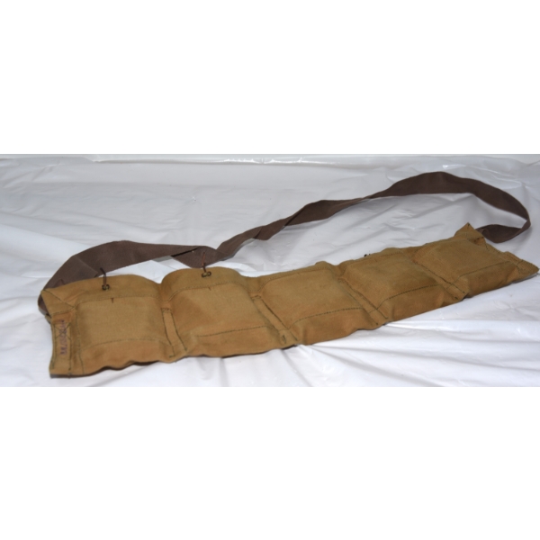 Original Military Bandolier complete with 50 Rounds of 303 Br. FMJ in 5 Rd Stripper Clips